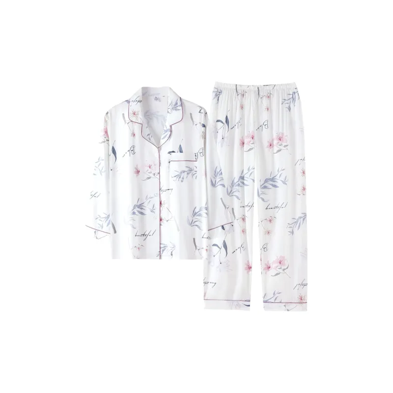 MIIOW Trend Party Series Pajama Set Women's White-0