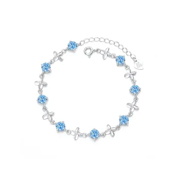 SINO GEM 999 Fine Silver Bracelets Women's