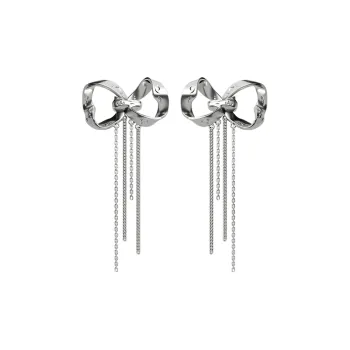 OINICIO White Gold-Plated Copper Earrings Unisex