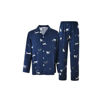 MY BODY Pajama Set Men's Navy Blue