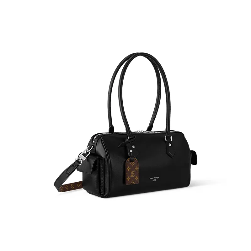 LOUIS VUITTON Speedy Shiny Sheepskin Shoulder Bag, Handbag Women's Black-1