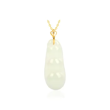 XIAOLIUJADE Hetian Jade Pendants Pale Greenish White Jade Women's