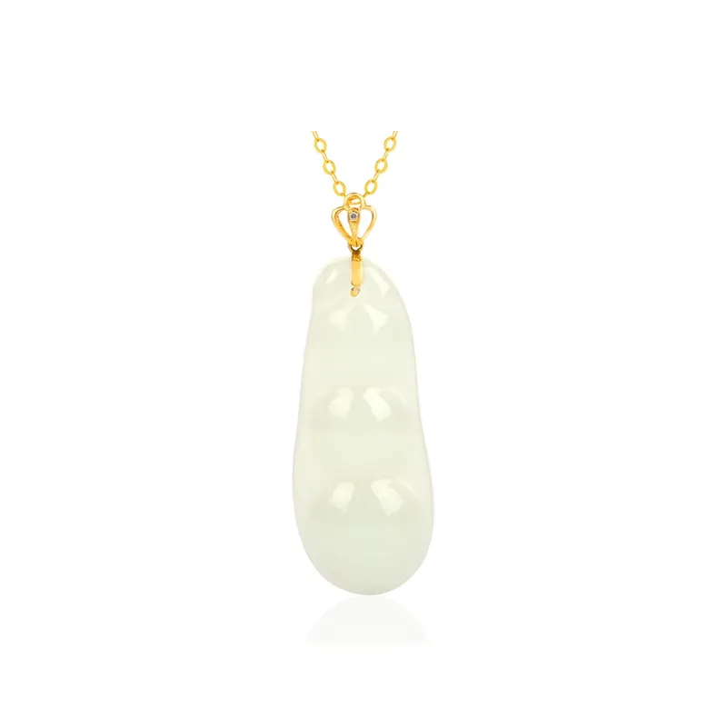 XIAOLIUJADE Hetian Jade Pendants Pale Greenish White Jade Women's-0