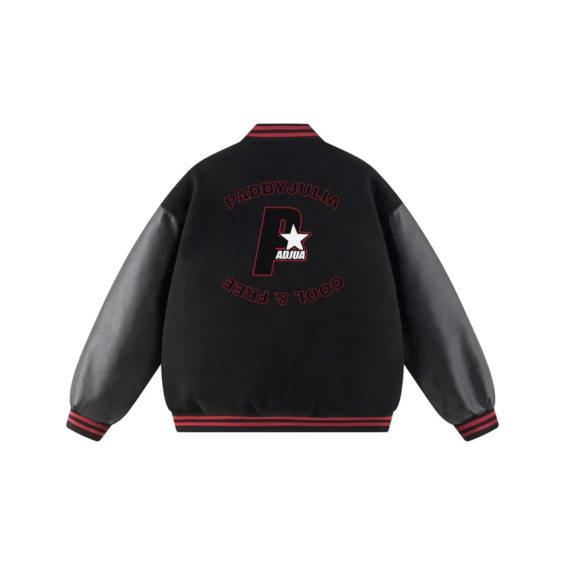 Paddy Julia Baseball Jacket Unisex Black-1