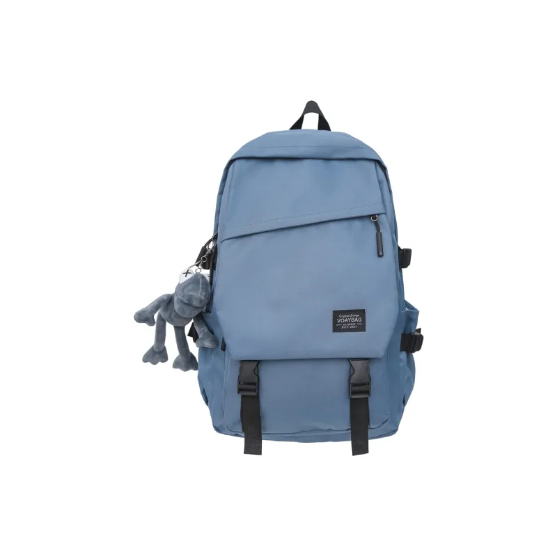BUBM Nylon Backpack Unisex Black/White/Gray/Red/Blue-21