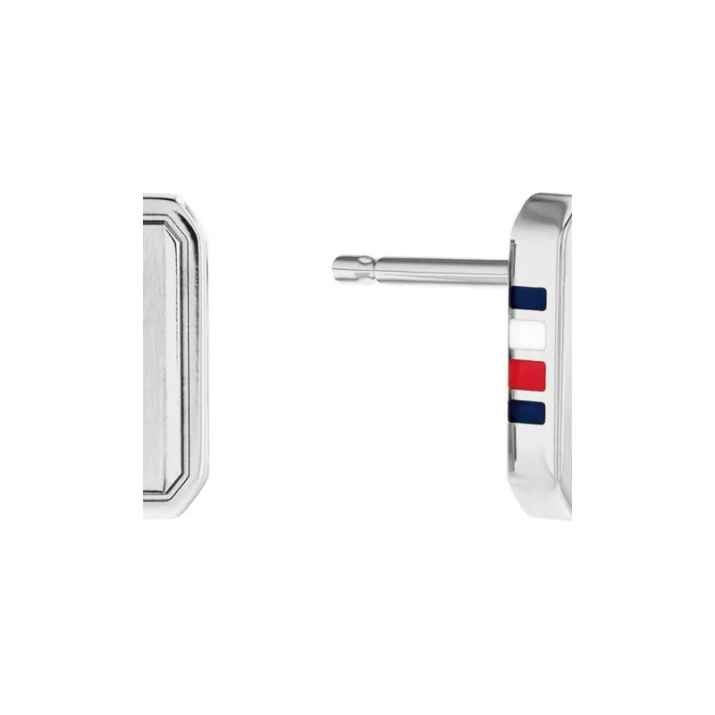 Tommy Hilfiger Stainless Steel Stud Earrings Women's Silver-1