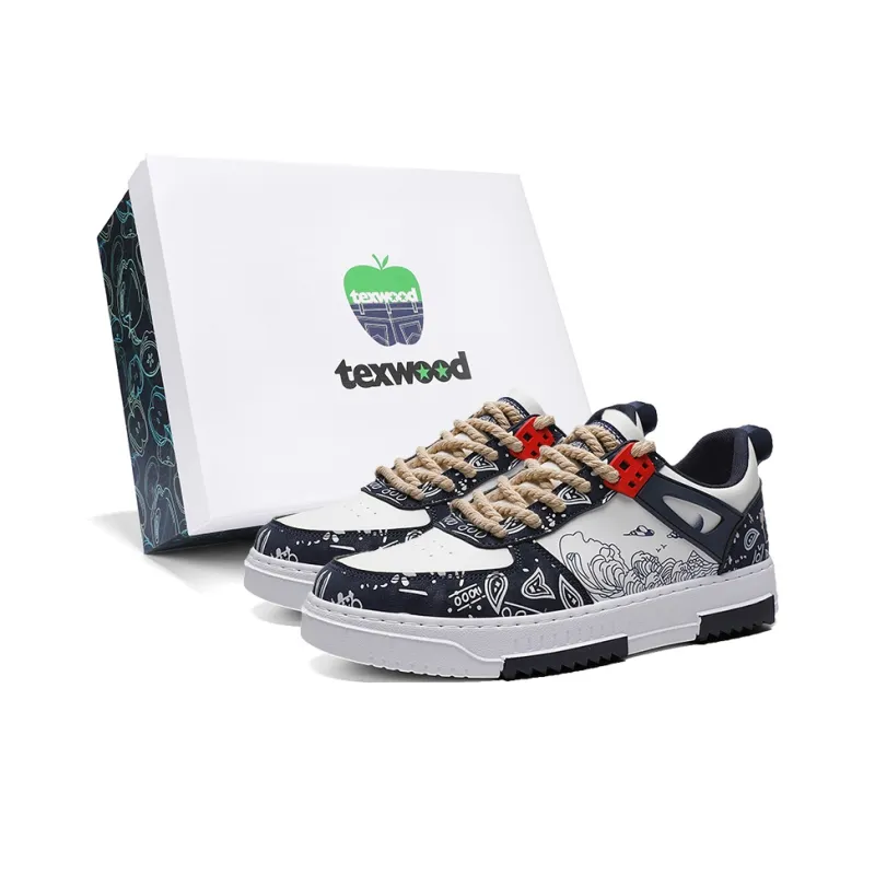 TEXWOOD Wrapping Anti Slip Shock Absorbing And Wear Resistant Low Top Skateboard Shoes Men's Box-0