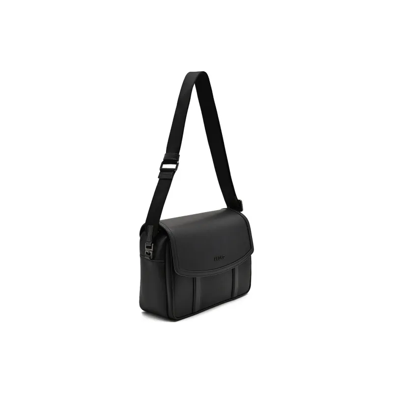 PEDRO Synthetic Material Messenger Bag Shoulder Bag Small Size Men's Black/Camel-1