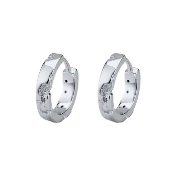 GUDUD S925 Silver Earrings Men's