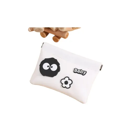 YUECHUMEI Makeup Bag, Black Coal Ball Large Eyes Lipstick Bag, Makeup Tools