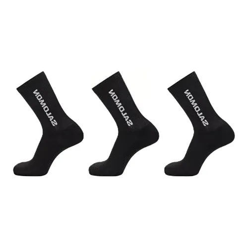 SALOMON Mid-Calf Socks Men's 3 Pack Black