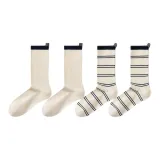 2 Pack Milk White+2 Pack Milk White Stripes[4 Pack]