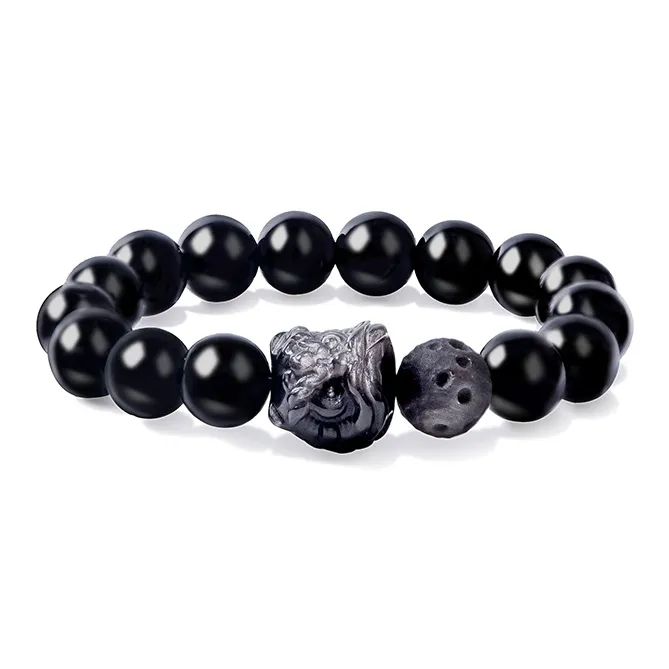 MEOBURLIY Obsidian Bracelets Unisex-0