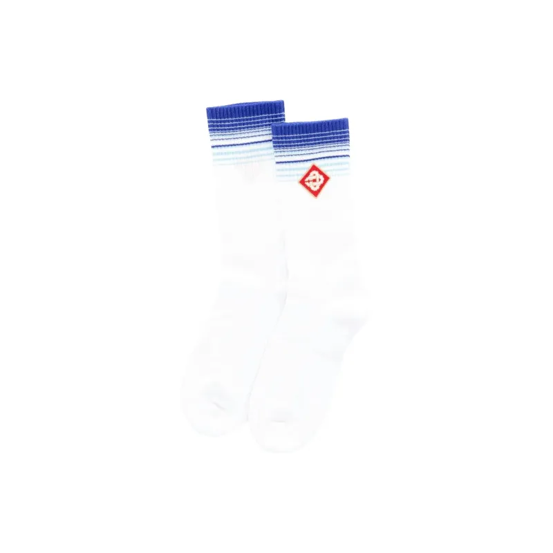 CASABLANCA Mid Calf Socks Men's 1 Pack White-1