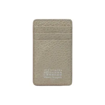 Maison Margiela Buffalo Leather Card Holder Unisex Gray