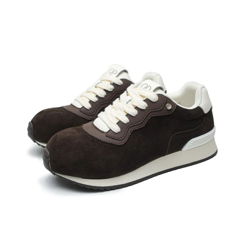 ESTEE GEEA Slip-Resistant Low-Top Casual Shoes Unisex Coffee-1