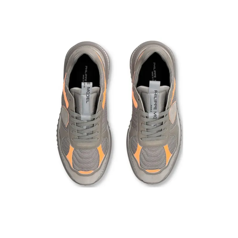 PHILIPPE MODEL Olympique Low Top Casual Shoes Men's Gray-4