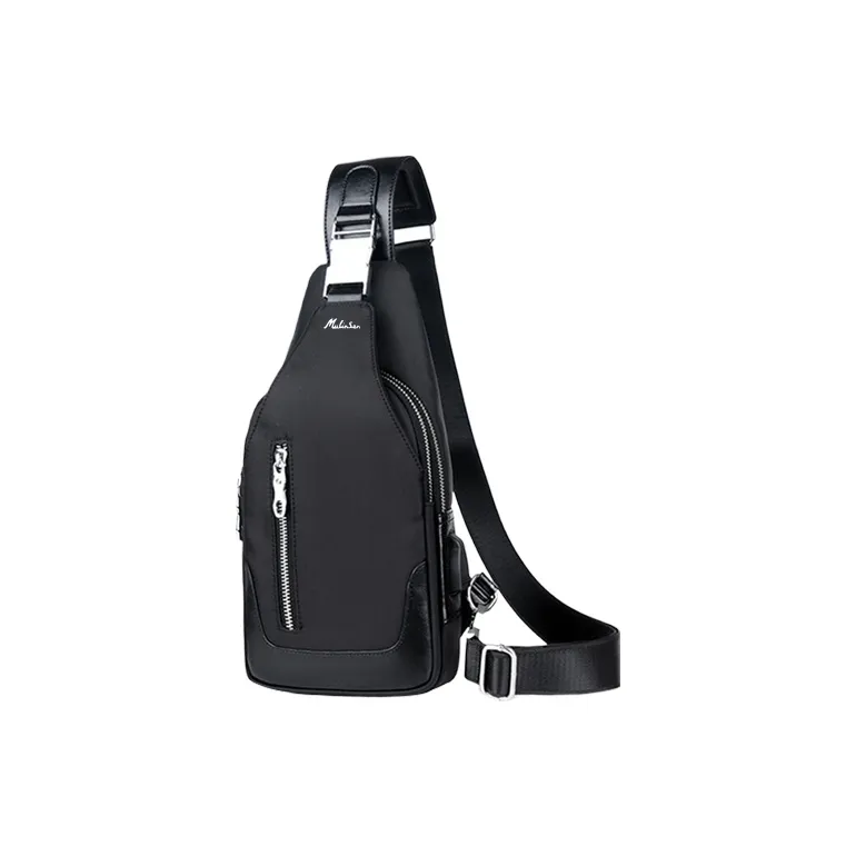 Mulinsen Polyester Sling Bag Regular Unisex Black/Light Gray-0
