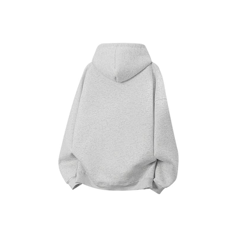 JINBEILE Sweatshirt Unisex White Heather Gray-1