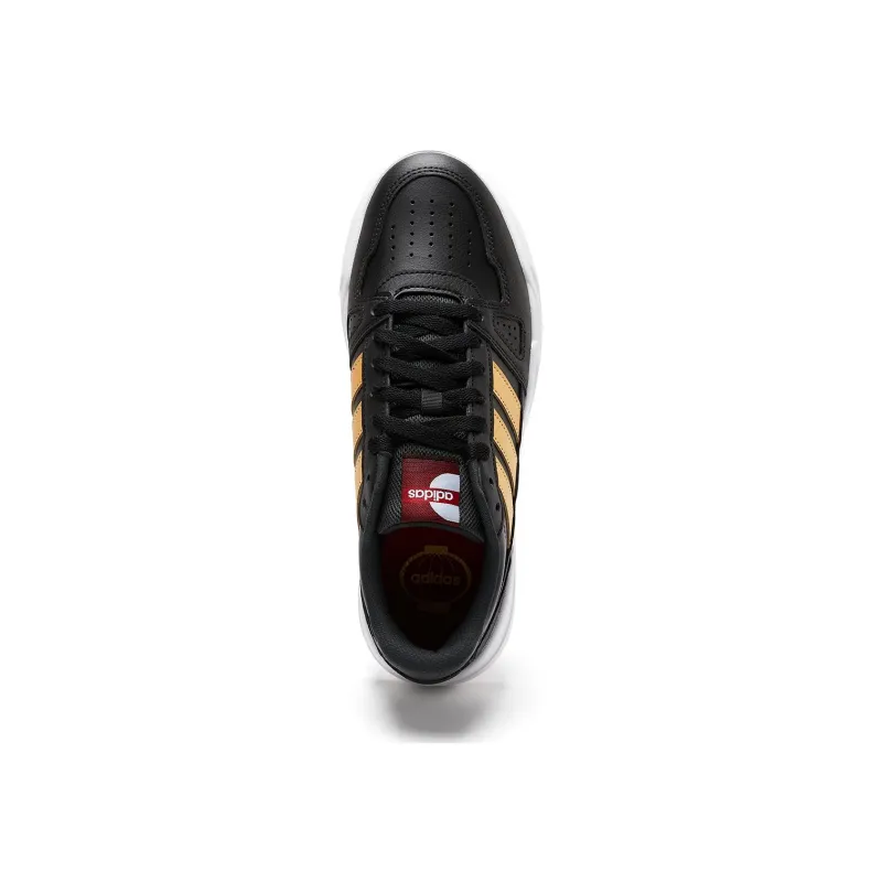 Adidas BASKETBALL Anti Slip Wear Resistant Low Top Skateboard Shoes Unisex Black-4