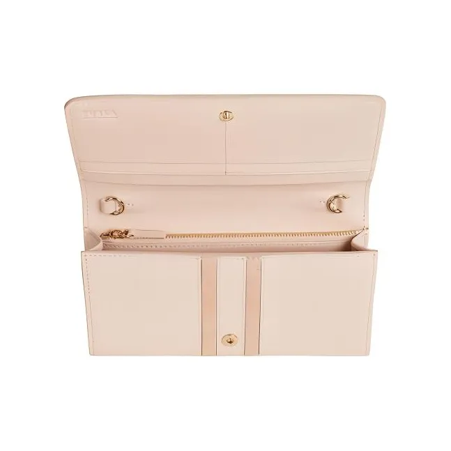 Furla Sirena Collection Envelope Bag Shoulder Bag Crossbody Bag Wallet Large Size Women's Light Pink-2