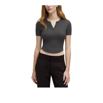 Lululemon RibbedNulu™ T Shirt Women's Graphite Gray