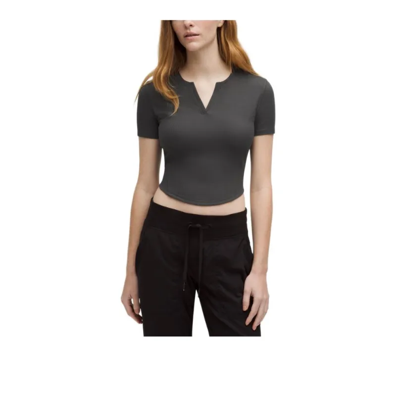 Lululemon RibbedNulu™ T Shirt Women's Graphite Gray-0
