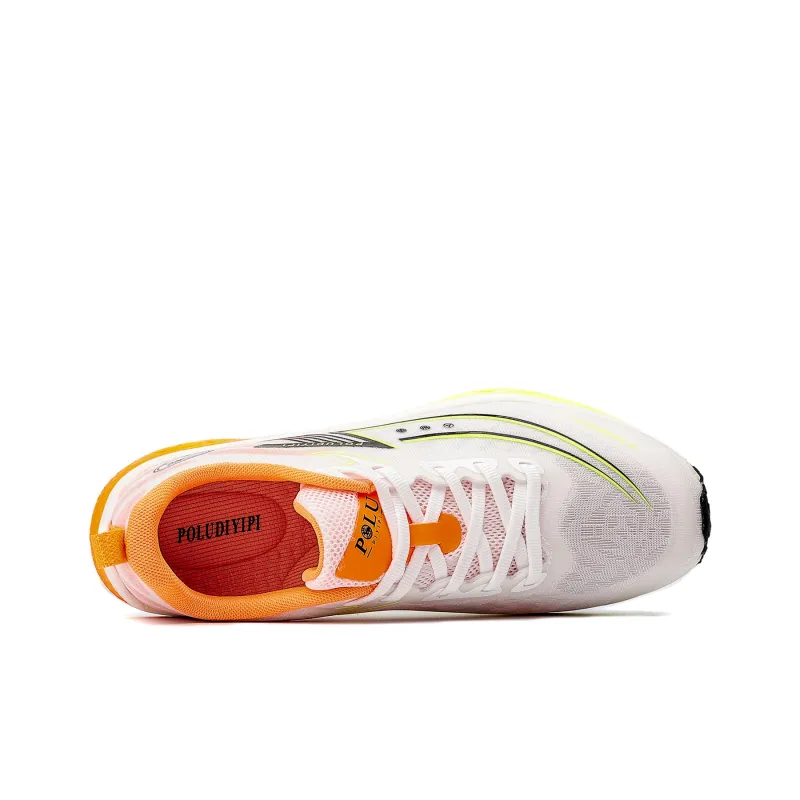 POLUDIYIPI Breathable Slip-Resistant Low-Top Sprint Running Shoes Unisex Elf Yellow-6