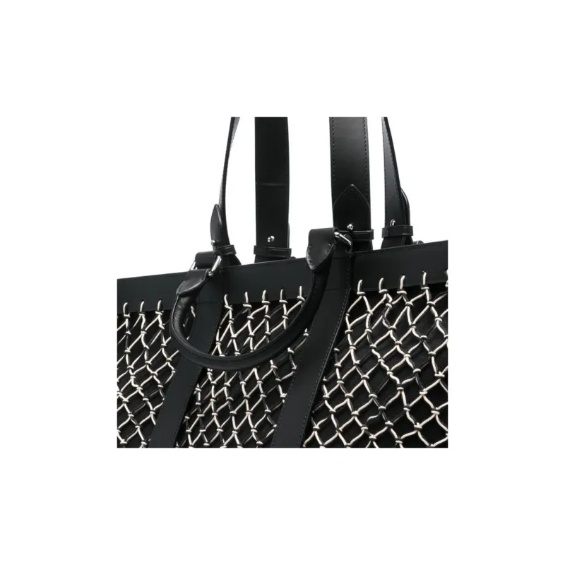 KENZO Logo Patch Net Overlay Tote Bag-4
