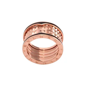BVLGARI 18K Rose Gold Rings Unisex Pink Gold
