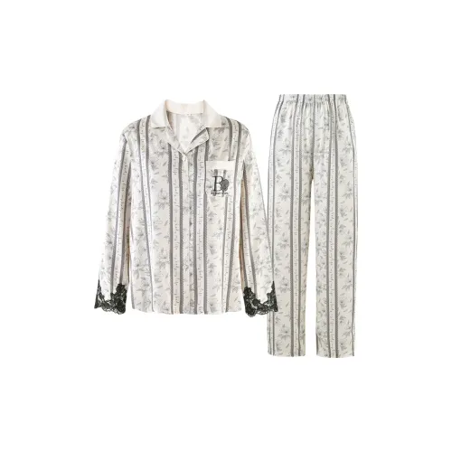 MY BODY Pajama Set Women's Apricot Base Gray Heather