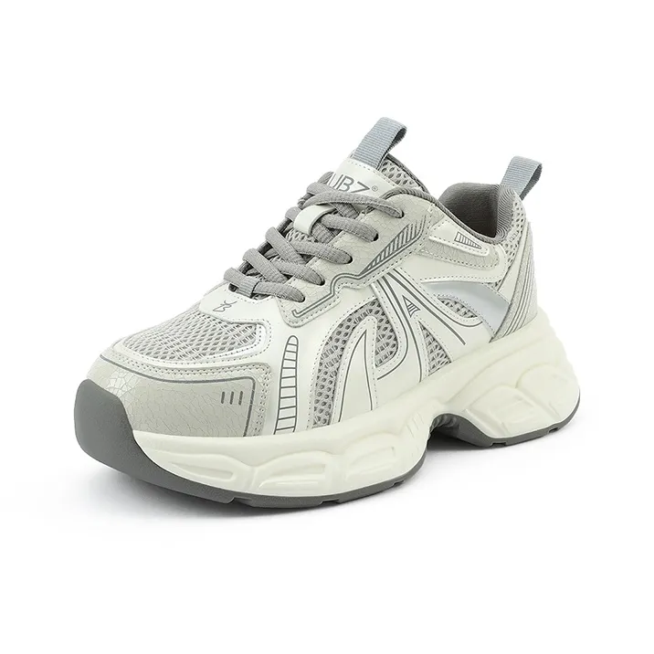 UBZ Breathable Chunky Sneakers Women's Xingji Gray-8