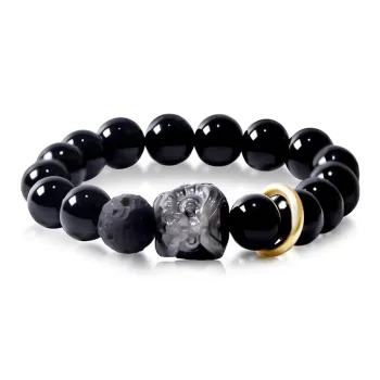 MEOBURLIY Obsidian Bracelets Unisex