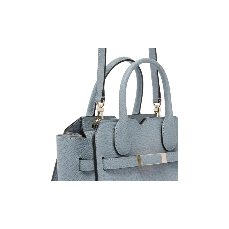 Valextra Cow Leather Shoulder Bag, Crossbody Bag, Handbag Micro Women's Niagara Blue-4