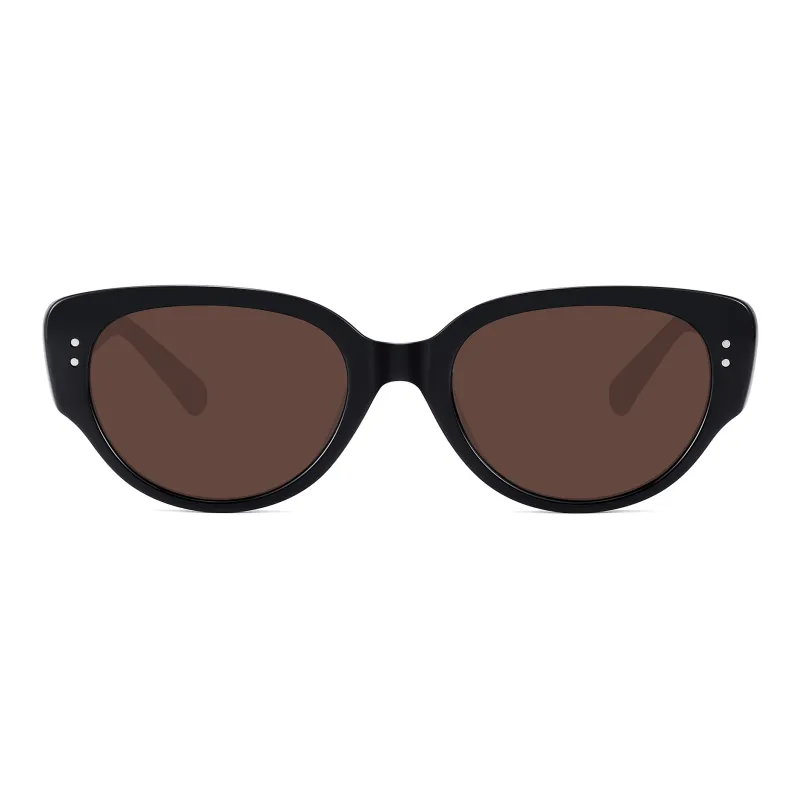 PULAIS Plate Frame TR/Memory Plastic Cat Eye Sunglasses Unisex-4
