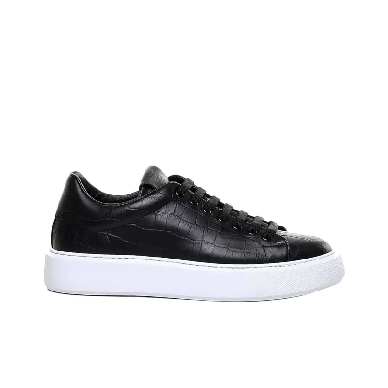 Giuliano Galiano Low-Top Skateboard Shoes Men's Black-1