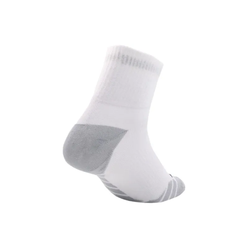 Nike Mid Calf Socks Unisex 3 Pack Gray White-3