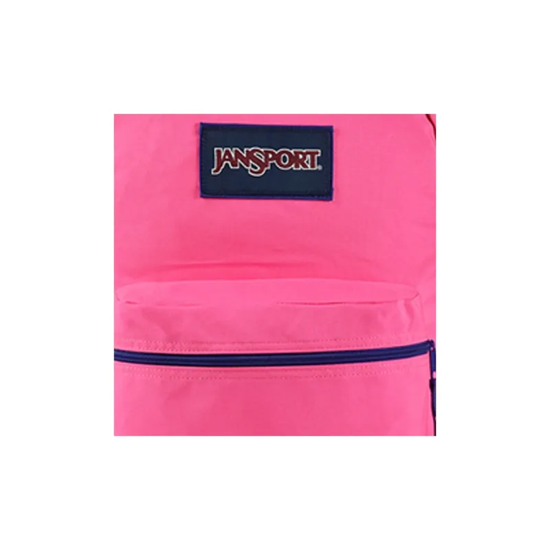 JanSport Backpacks T08W0CS Neon Pink With Purple Contrast-4