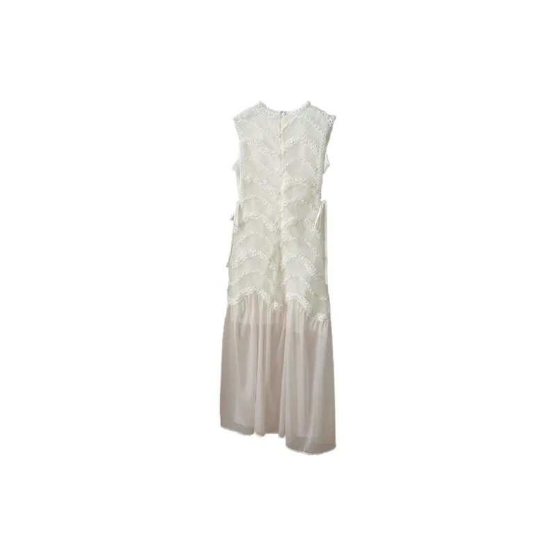 SKYA Sleeveless Dress Women's White-1