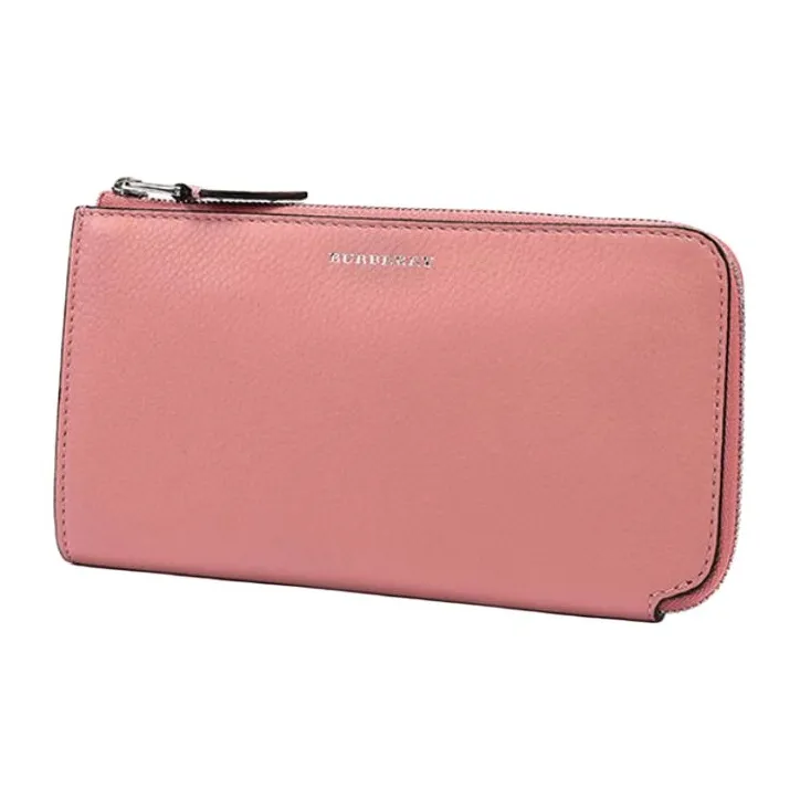 Burberry Cow Leather Card Holders Coin Purses Wallets Regular Women's Pink-1
