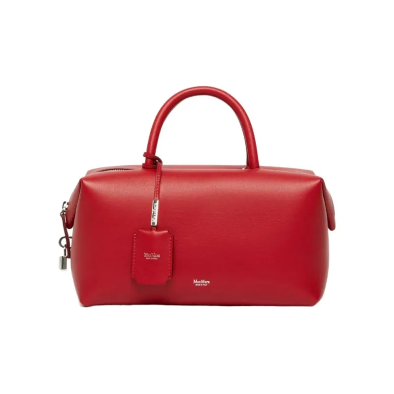 MaxMara Cow Leather Shoulder Bag, Crossbody Bag, Handbag Medium Size Women's Red-0