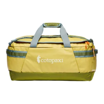 Cotopaxi Recycled Coated Nylon Backpacks Travel Bags 70L Unisex Lemon Grass With Cedar Color