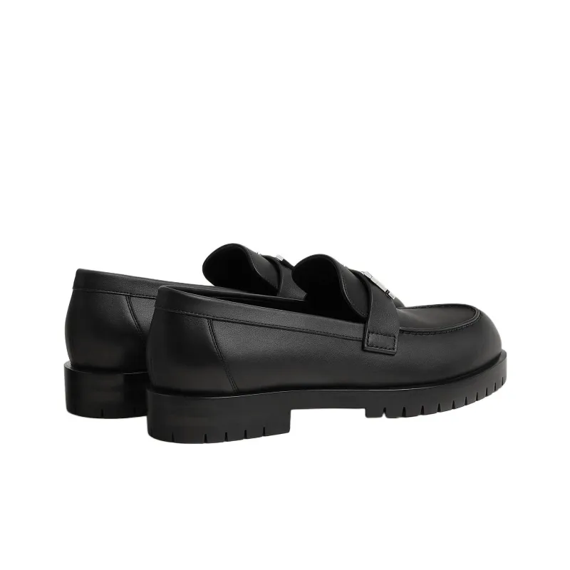 HERMES Faubourg Loafers Women's Black-3