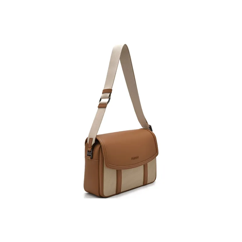 PEDRO Synthetic Material Messenger Bag Shoulder Bag Small Size Men's Black/Camel-7