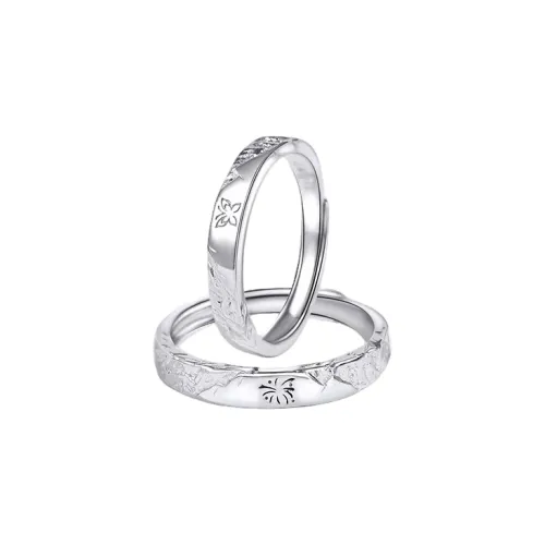 Heart To Heart 999 Fine Silver Rings Unisex