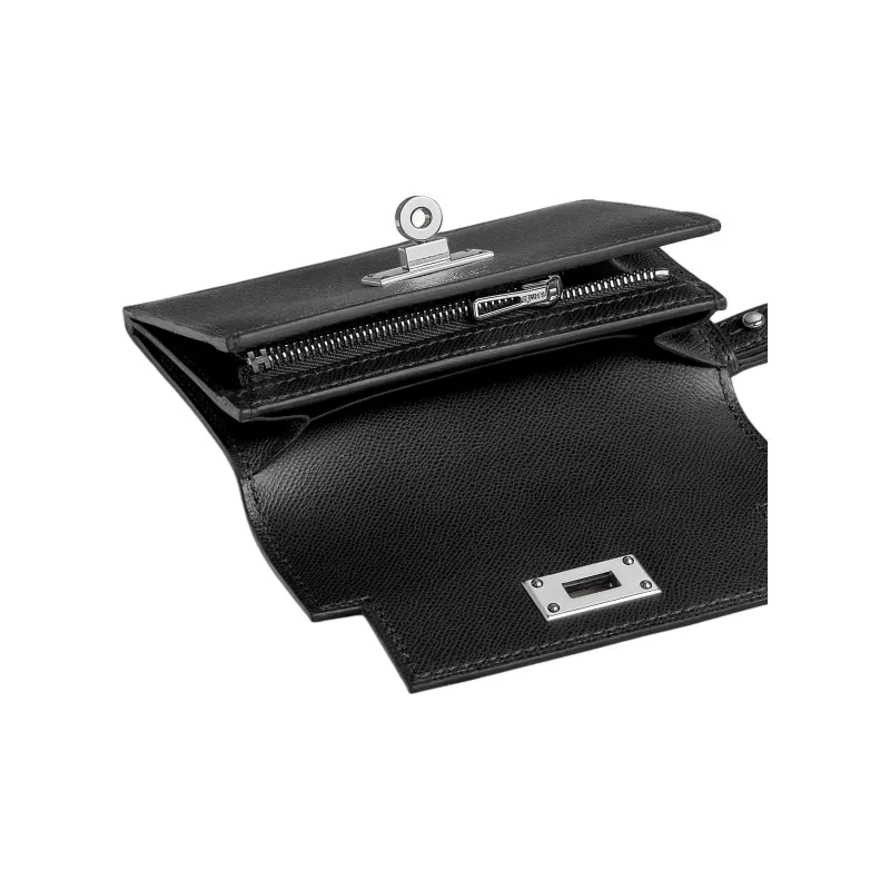 HERMES Kelly Pocket Madame Calfskin Clutches Wallets Women's 89 Noir Black-2