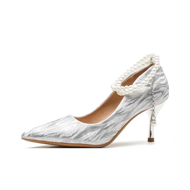 KATHRYN WILSON Slim Heel High Heels Women's Silver-7