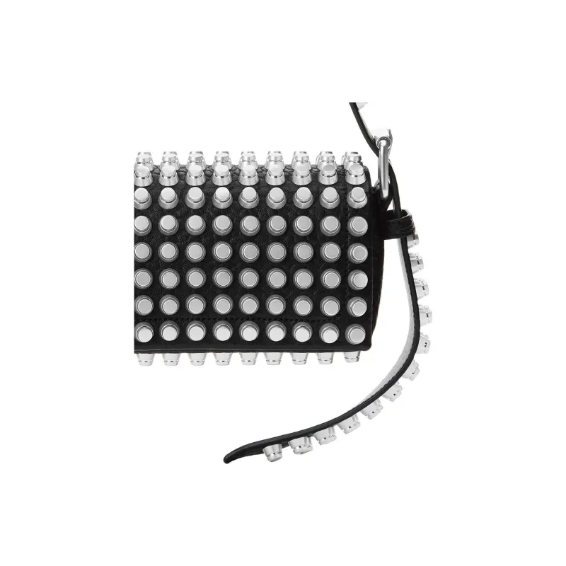 Alexander Wang Ricco Lambskin Handbag Shoulder Bag Small Size Women's Black-5