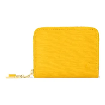 LOUIS VUITTON Zippy Cow Leather Coin Purse Women's Ginkgo Yellow