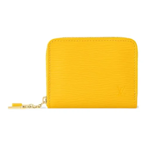 LOUIS VUITTON Zippy Cow Leather Coin Purse Women's Ginkgo Yellow